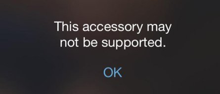 this accesory may not be supported